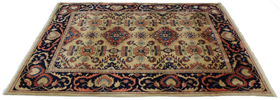 Canvello Hand Made Casual All Over Silkroad Mahal Rug - 8'3'' X 10'1'' - Canvello