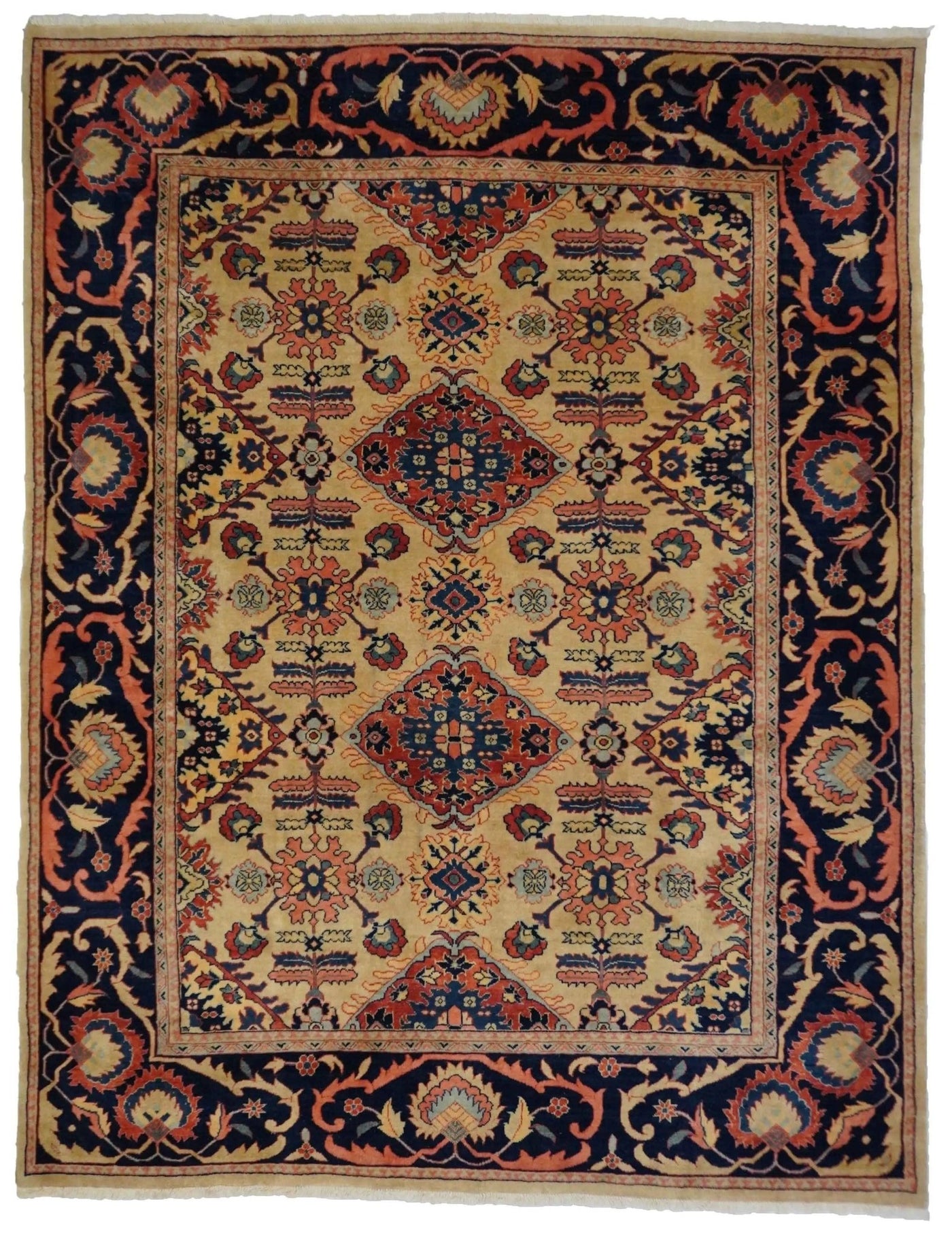 Canvello Hand Made Casual All Over Silkroad Mahal Rug - 8'3'' X 10'1'' - Canvello