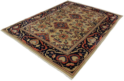 Canvello Hand Made Casual All Over Silkroad Mahal Rug - 8'3'' X 10'1'' - Canvello