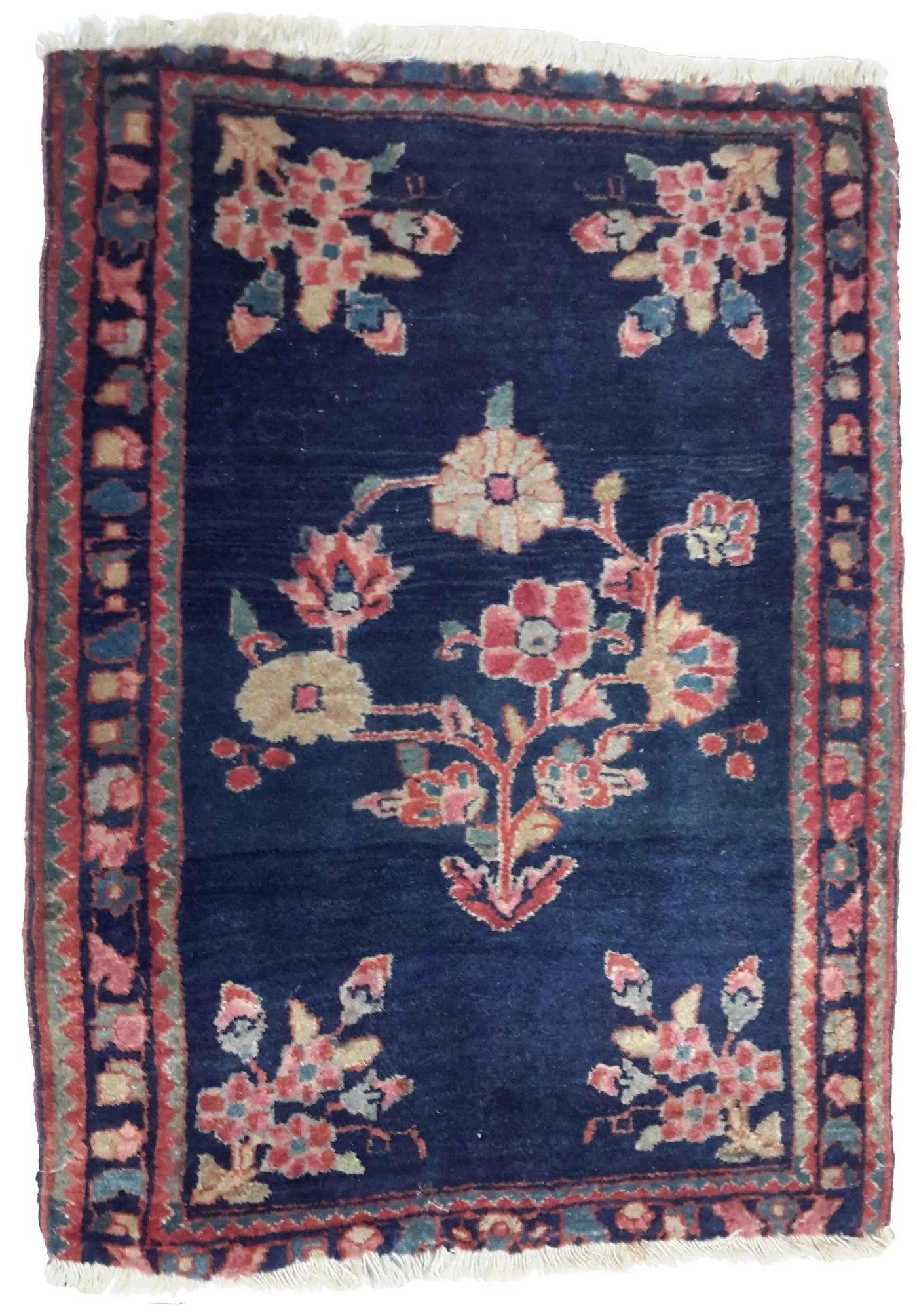Canvello Hand Made Casual All Over Persian Saurogh Rug - 1'3'' X 2'0''