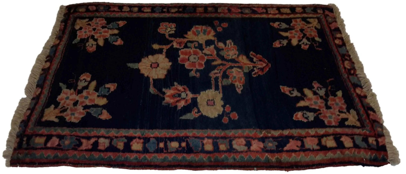 Canvello Hand Made Casual All Over Silkroad Saurogh Rug - 1'3'' X 2'0'' - Canvello