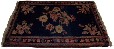 Canvello Hand Made Casual All Over Silkroad Saurogh Rug - 1'3'' X 2'0'' - Canvello