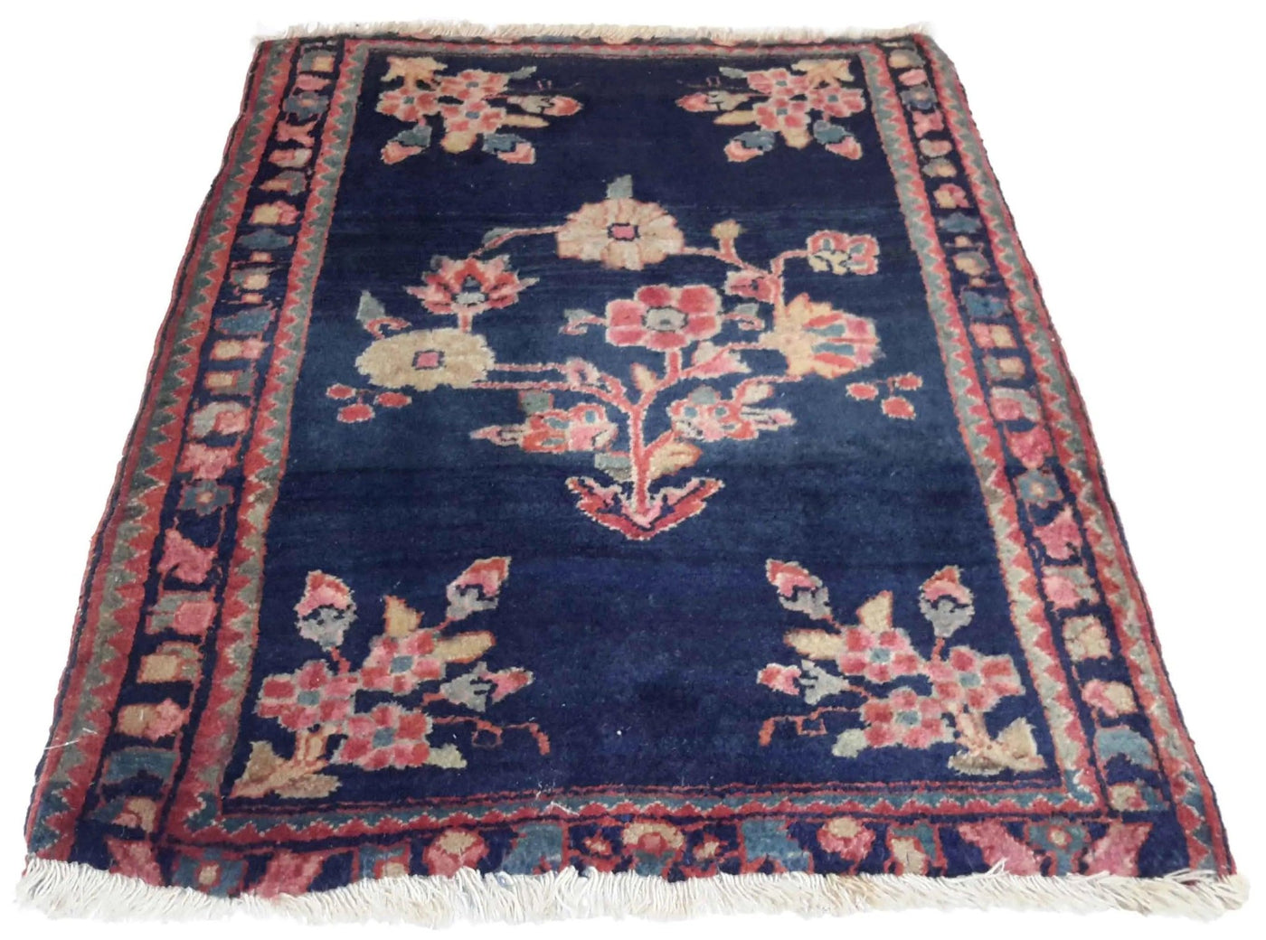 Canvello Hand Made Casual All Over Silkroad Saurogh Rug - 1'3'' X 2'0'' - Canvello