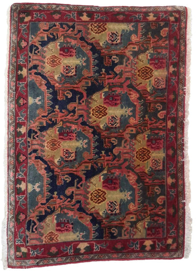 Canvello Hand Made Casual All Over Silkroad Saurogh Rug - 1'7'' X 2'8'' - Canvello