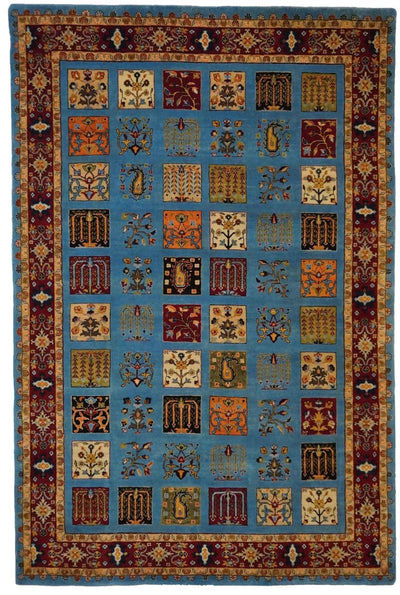 Canvello Hand Made Casual Four Season Gabbeh Tabriz Rug - 6'4'' X 9'7'' - Canvello