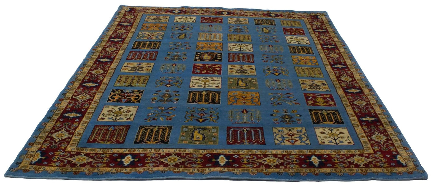 Canvello Hand Made Casual Four Season Gabbeh Tabriz Rug - 6'4'' X 9'7'' - Canvello