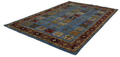 Canvello Hand Made Casual Four Season Gabbeh Tabriz Rug - 6'4'' X 9'7'' - Canvello