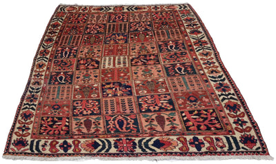 Canvello Hand Made Casual Four Season Silkroad Bakhtiary Rug - 5'4'' X 8'8'' - Canvello