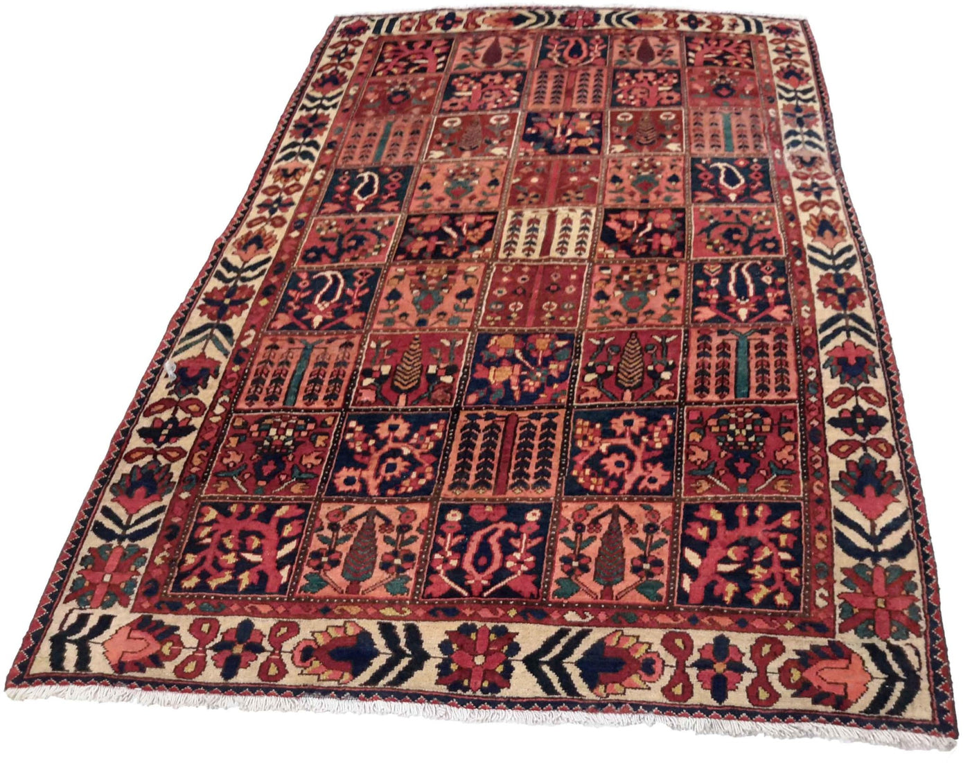 Canvello Hand Made Casual Four Season Silkroad Bakhtiary Rug - 5'4'' X 8'8'' - Canvello