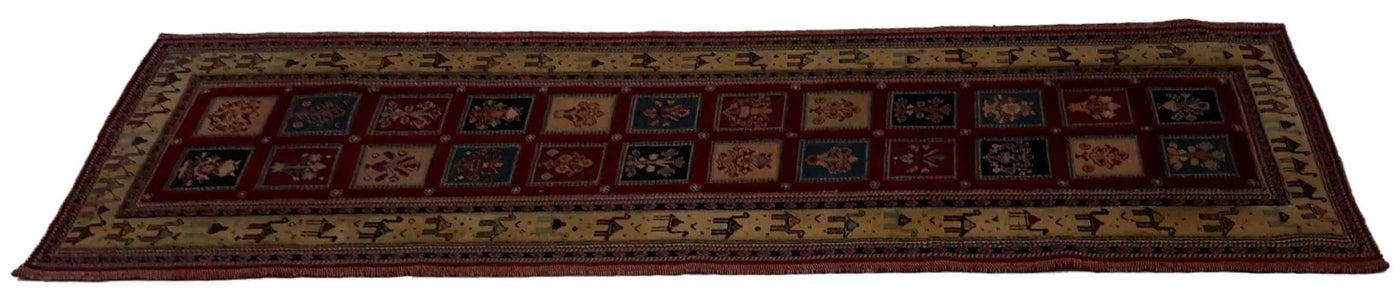 Canvello Hand Made Casual Four Season Silkroad Sirjan Rug - 2'9'' X 8'1'' - Canvello