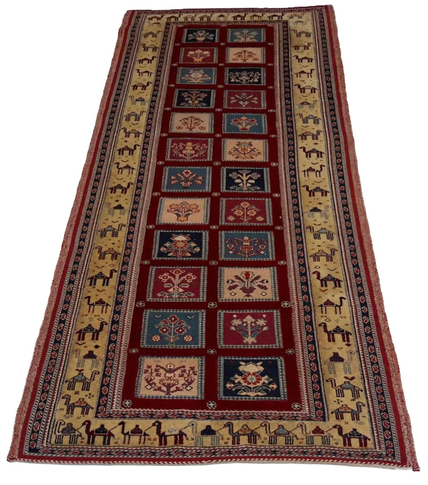 Canvello Hand Made Casual Four Season Silkroad Sirjan Rug - 2'9'' X 8'1'' - Canvello