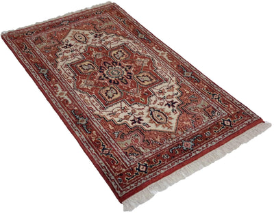 Canvello Hand Made Casual Medallion Indo Serapi Rug - 2'11'' X 4'10'' - Canvello