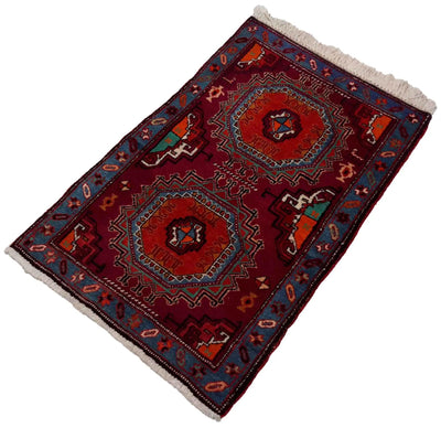 Canvello Hand Made Casual Panel Silkroad Seneh Rug - 2'1'' X 3'3'' - Canvello