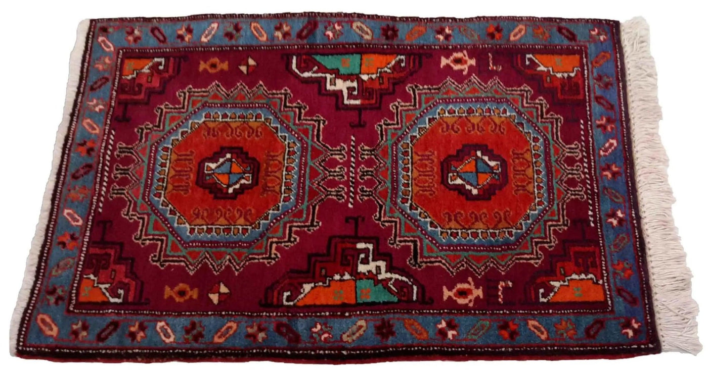 Canvello Hand Made Casual Panel Silkroad Seneh Rug - 2'1'' X 3'3'' - Canvello