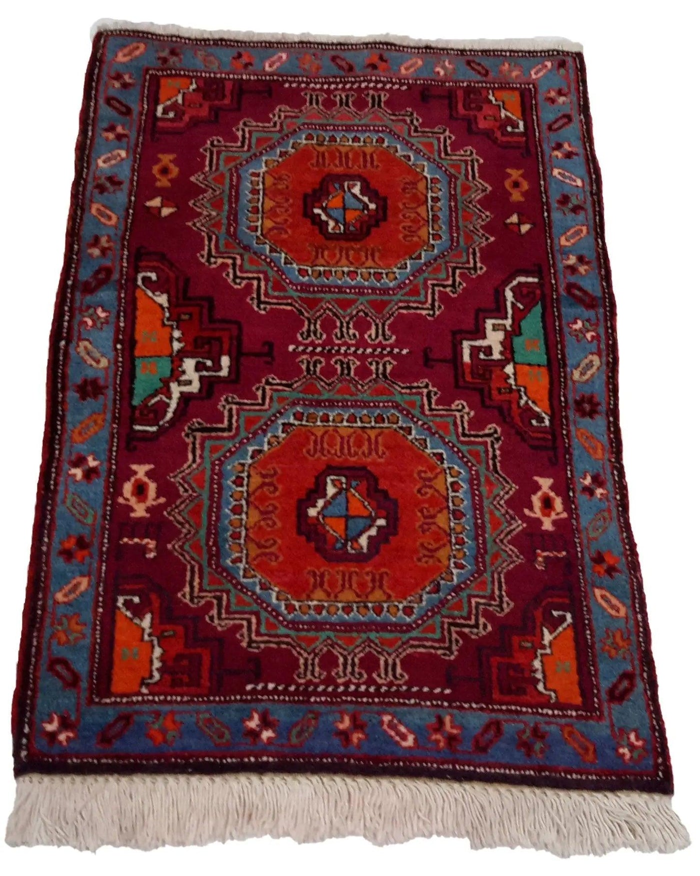 Canvello Hand Made Casual Panel Silkroad Seneh Rug - 2'1'' X 3'3'' - Canvello