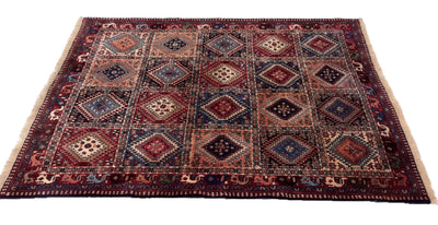 Canvello Hand Made Casual Panel Persian Yalameh Rug - 4'11'' X 6'3''