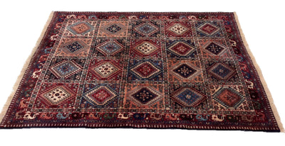 Canvello Hand Made Casual Panel Silkroad Yalameh Rug - 4'11'' X 6'3'' - Canvello