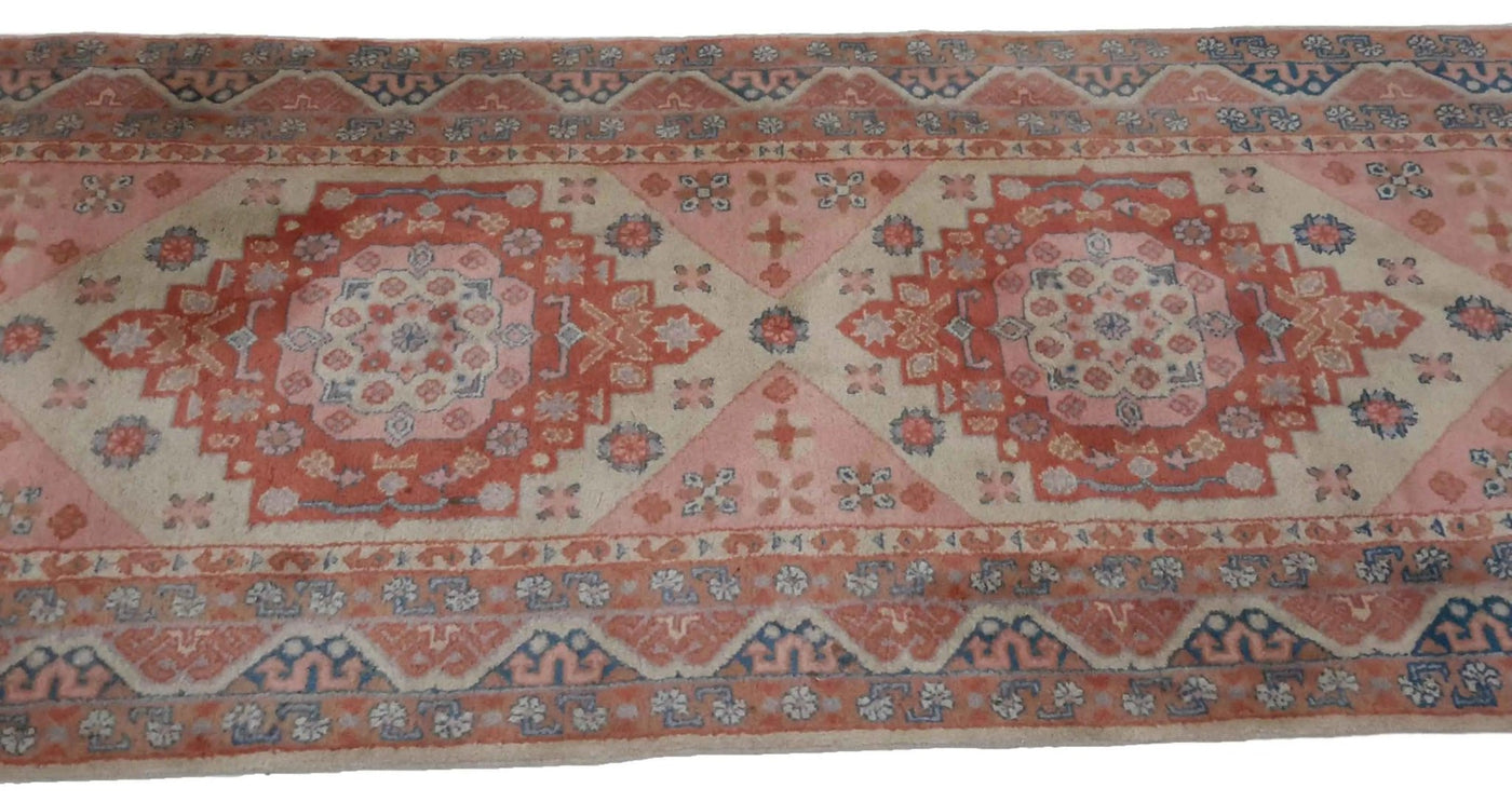 Canvello Hand Made Casual Panel Turkish Turkish Rug - 2'9'' X 12'0'' - Canvello