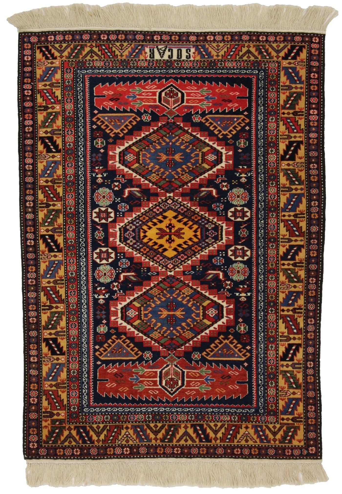 Canvello Hand Made Casual Silkroad Yalameh Rug - 3'4'' X 4'7'' - Canvello