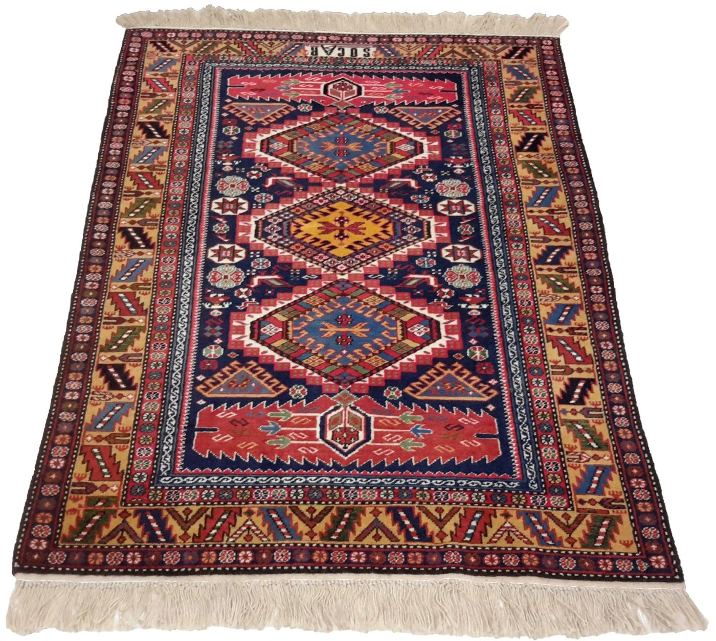 Canvello Hand Made Casual Silkroad Yalameh Rug - 3'4'' X 4'7'' - Canvello