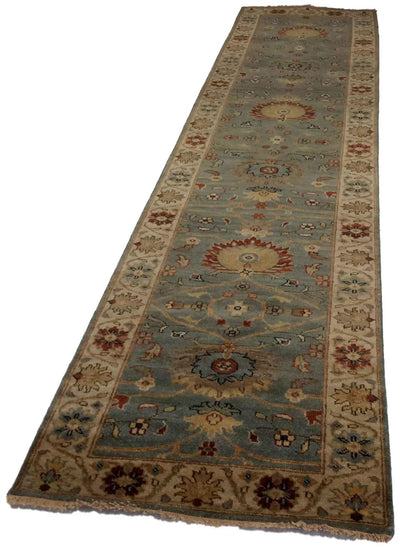 Canvello Hand Made Formal All Over Indo Mahal Rug - 2'7'' X 11'9'' - Canvello