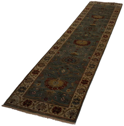 Canvello Hand Made Formal All Over Indo Mahal Rug - 2'7'' X 11'9'' - Canvello