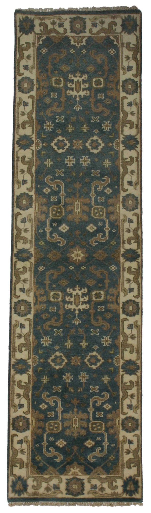 Canvello Hand Made Formal All Over Indo Oushak Rug - 2'7'' X 9'10'' - Canvello