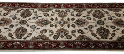 Canvello Hand Made Formal All Over Indo Rug - 2'7'' X 10'1'' - Canvello