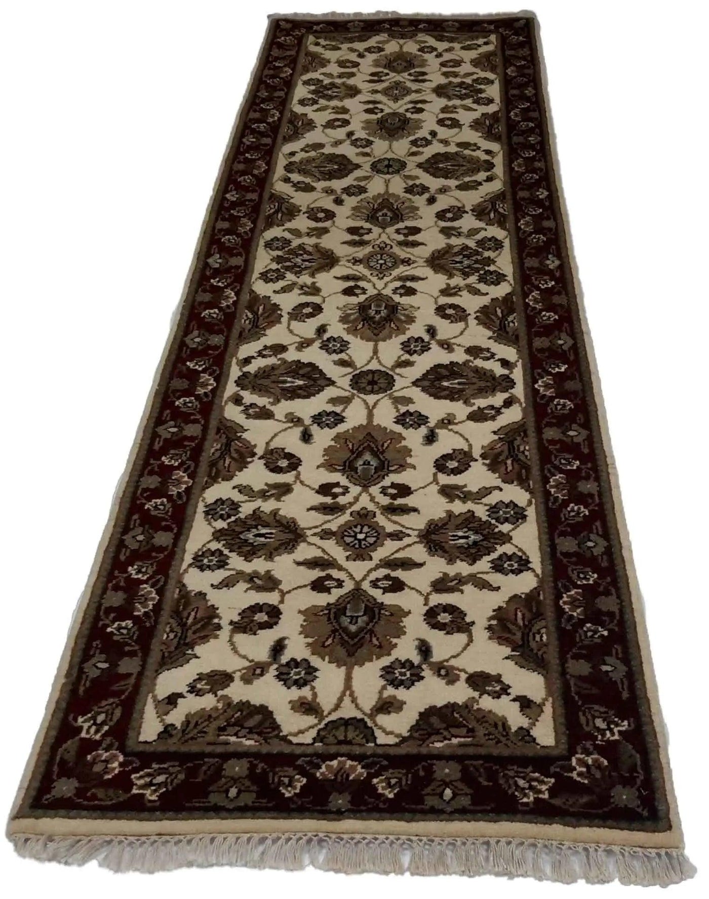 Canvello Hand Made Formal All Over Indo Rug - 2'7'' X 10'1'' - Canvello