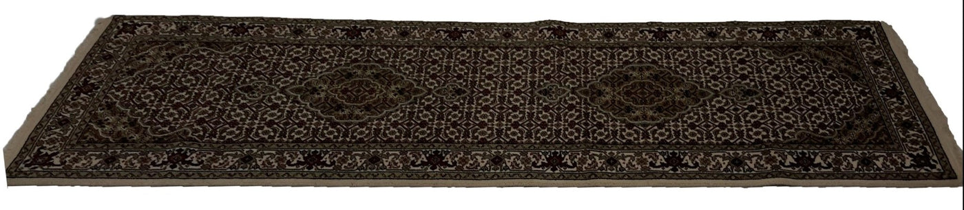 Canvello Hand Made Formal All Over Indo Tabriz Rug - 2'7'' X 8'1'' - Canvello