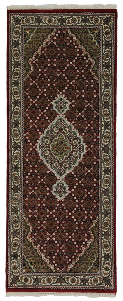 Canvello Hand Made Formal All Over Indo Tabriz Rug - 2'9'' X 6'9'' - Canvello