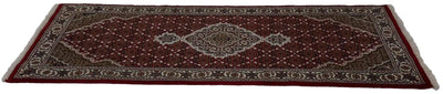 Canvello Hand Made Formal All Over Indo Tabriz Rug - 2'9'' X 6'9'' - Canvello