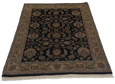 Canvello Hand Made Formal All Over Indo Tabriz Rug - 4'0'' X 6'0'' - Canvello