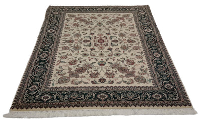 Canvello Hand Made Formal All Over Indo Tabriz Rug - 4'0'' X 6'0'' - Canvello