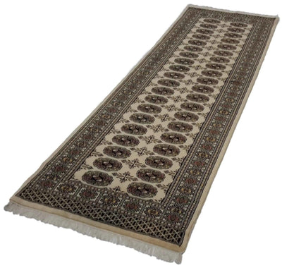 Canvello Hand Made Formal All Over Pakistan Bokhara Rug - 2'7'' X 8'0'' - Canvello