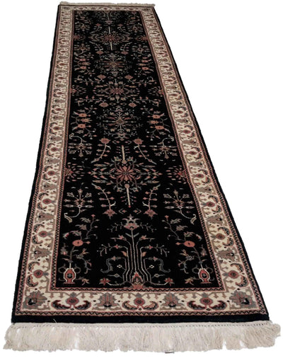 Canvello Hand Made Formal All Over Pakistan Kashan Rug - 2'7'' X 9'10''