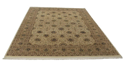 Canvello Hand Made Formal All Over Pakistan Tabriz Rug - 9'2'' X 12'1'' - Canvello