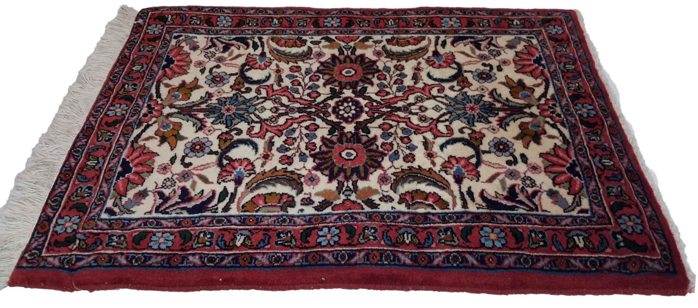 Canvello Hand Made Formal All Over Silkroad Bidjar Rug - 1'9'' X 2'2'' - Canvello