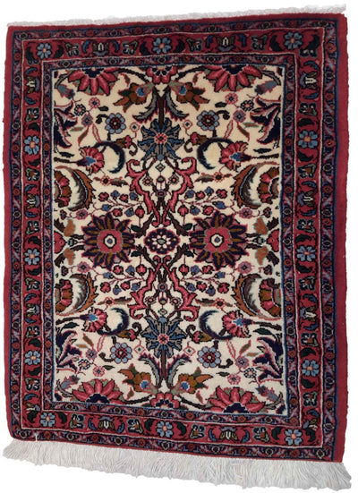 Canvello Hand Made Formal All Over Silkroad Bidjar Rug - 1'9'' X 2'2'' - Canvello