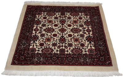 Canvello Hand Made Formal All Over Silkroad Bidjar Rug - 3'3'' X 3'3'' - Canvello