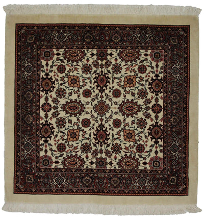 Canvello Hand Made Formal All Over Silkroad Bidjar Rug - 3'3'' X 3'3'' - Canvello