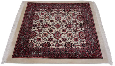 Canvello Hand Made Formal All Over Silkroad Bidjar Rug - 3'3'' X 3'3'' - Canvello