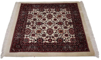 Canvello Hand Made Formal All Over Silkroad Bidjar Rug - 3'3'' X 3'3'' - Canvello