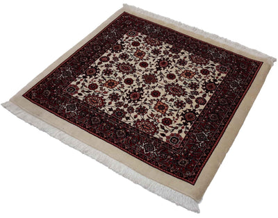 Canvello Hand Made Formal All Over Silkroad Bidjar Rug - 3'3'' X 3'3'' - Canvello