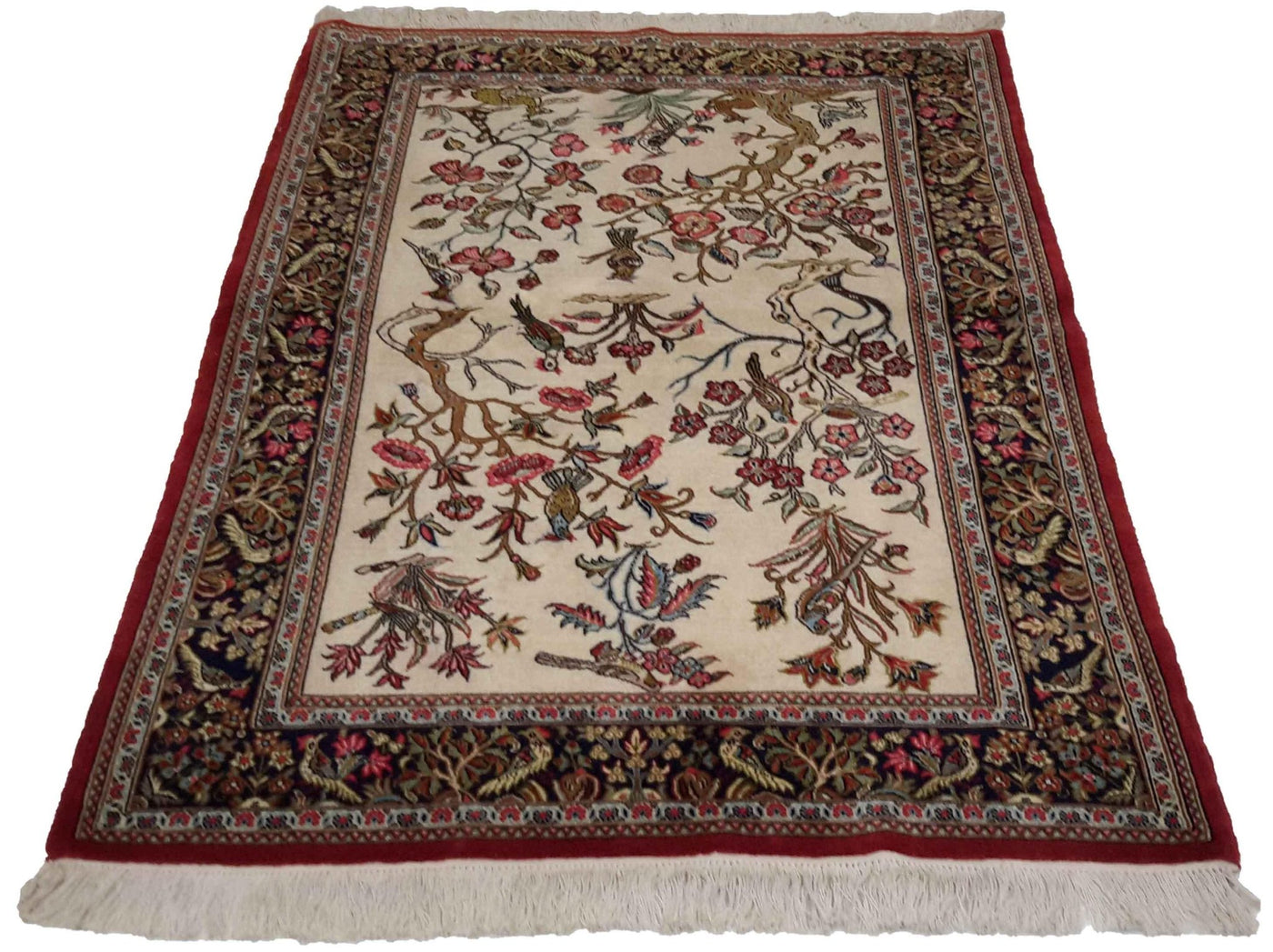 Canvello Hand Made Formal All Over Silkroad Bidjar Rug - 3'6'' X 5'2'' - Canvello