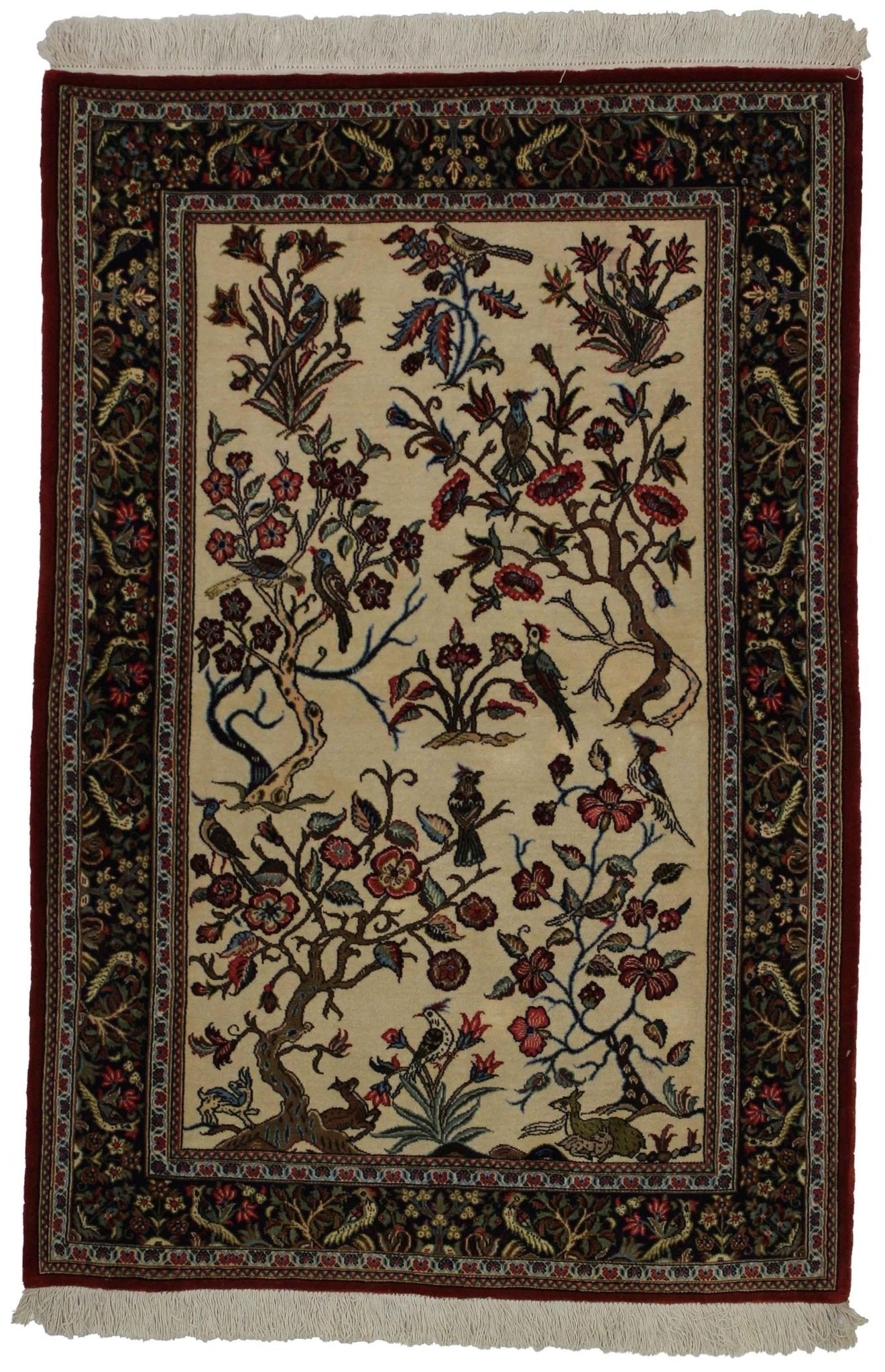 Canvello Hand Made Formal All Over Silkroad Bidjar Rug - 3'6'' X 5'2'' - Canvello