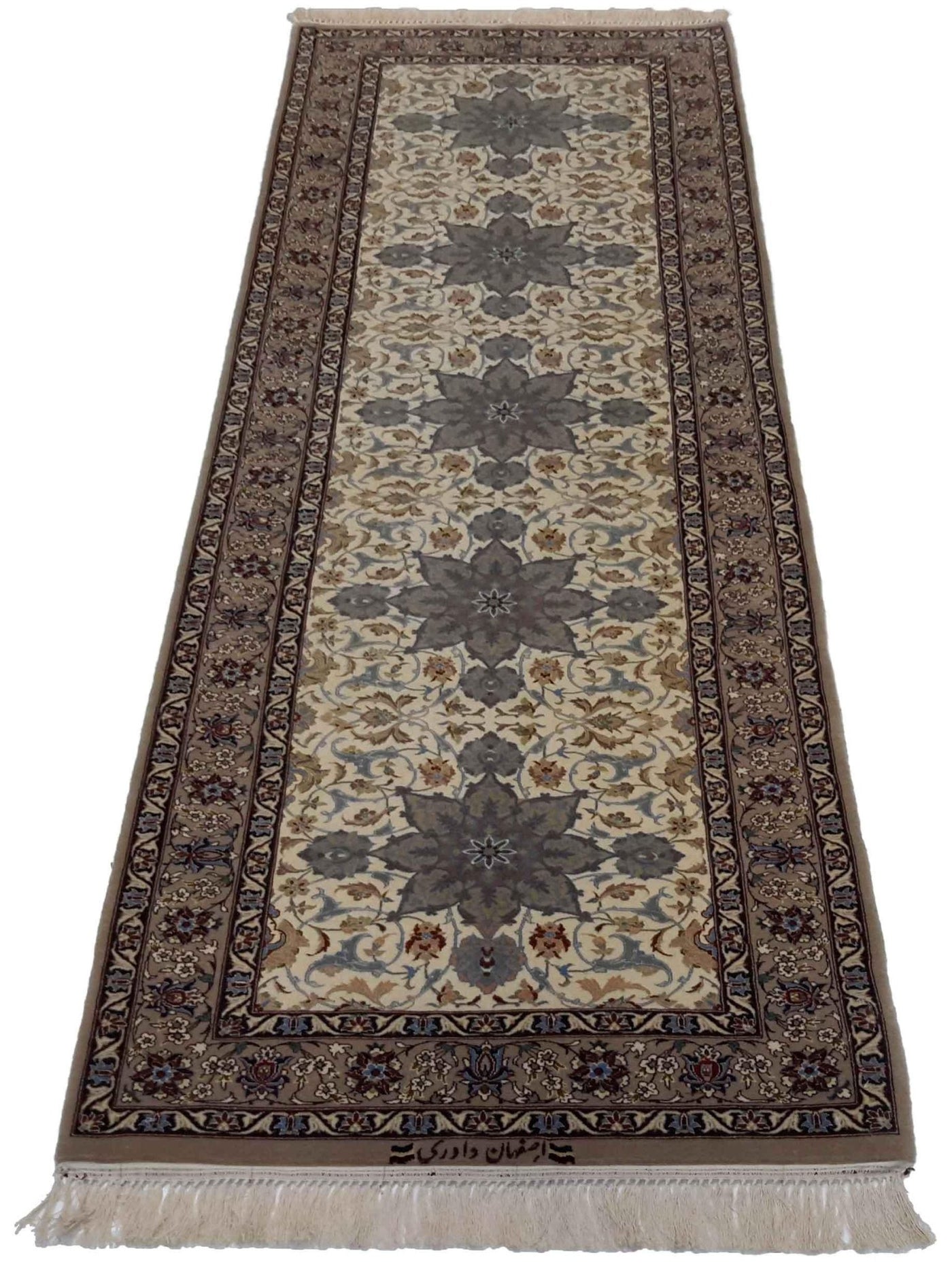 Canvello Hand Made Formal All Over Silkroad Isfahan Rug - 2'6'' X 8'4'' - Canvello