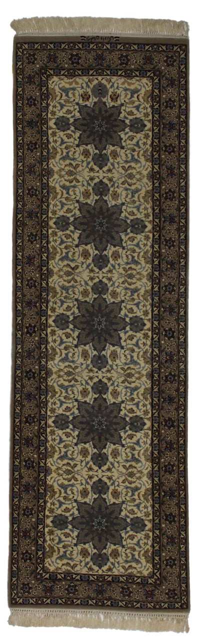 Canvello Hand Made Formal All Over Silkroad Isfahan Rug - 2'6'' X 8'4'' - Canvello