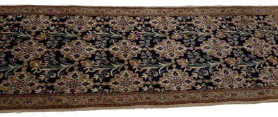 Canvello Hand Made Formal All Over Silkroad Nain 9 Line Rug - 2'11'' X 8'0'' - Canvello