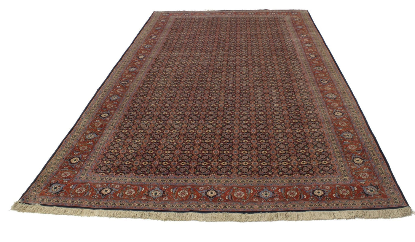 Canvello Hand Made Formal All Over Silkroad Tabriz Rug - 6'8'' X 13'0'' - Canvello